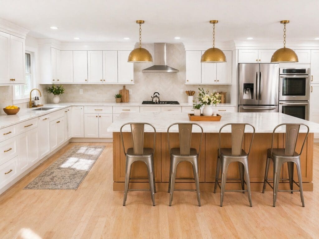 Luxury kitchen renovation in Connecticut by ASR Interior Designs
