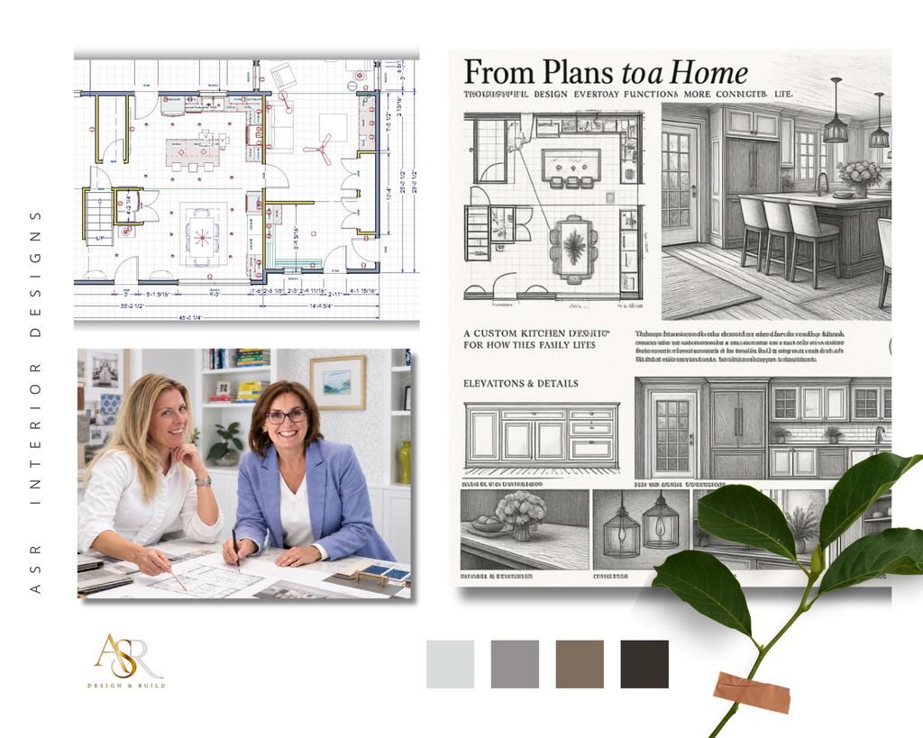 Connecticut home renovation planning with floor plans and interior design selections by ASR Interior Designs